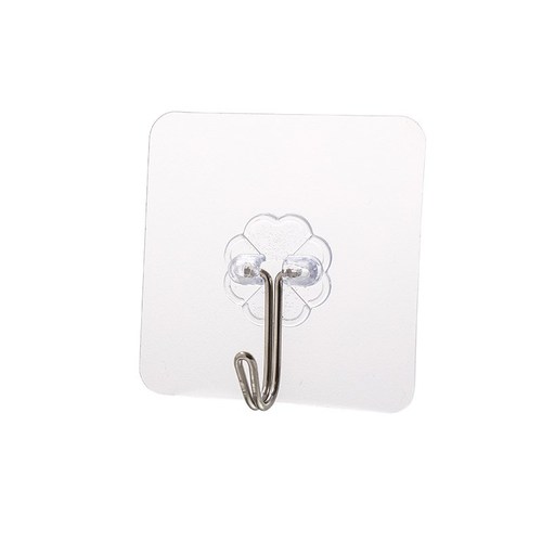 Kitchen traceless adhesive hook bathroom transparent wall hanging adhesive hook kitchen wall door strong nail-free small hook