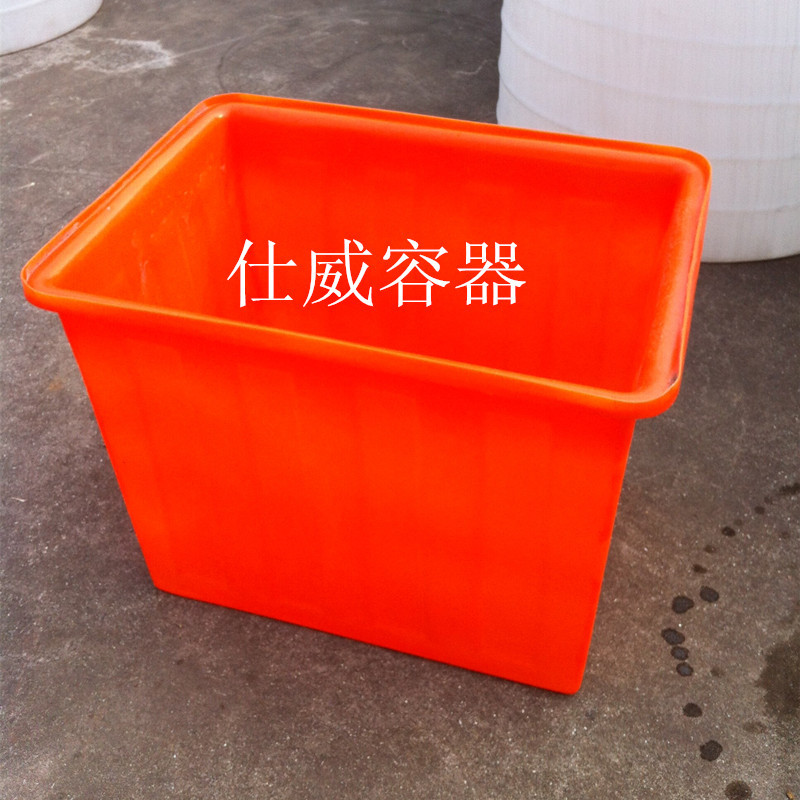 厂家供应，K300洗水厂用滚塑PE方形布车桶 染整后塑料方桶