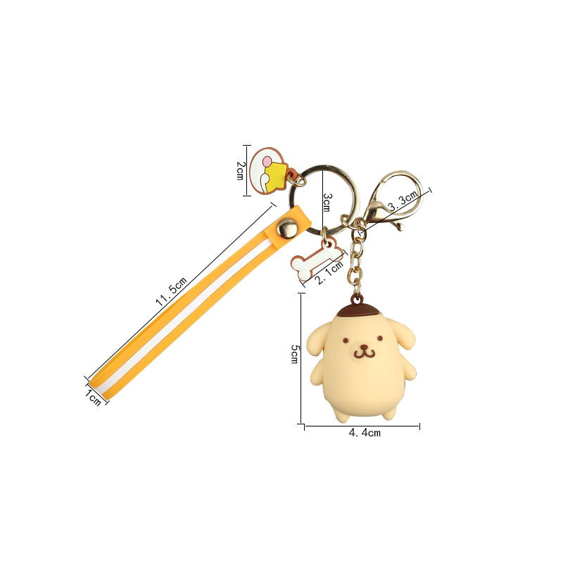 PVC de dibujos animados Sanliou rana KT gato muñeca llavero linda pareja bolso colgante pequeño regalo creativo