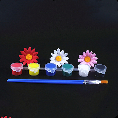 3ml 6 colors 2 brushes acrylic paint canvas paint children's painting diy paint vinyl doll plaster graffiti