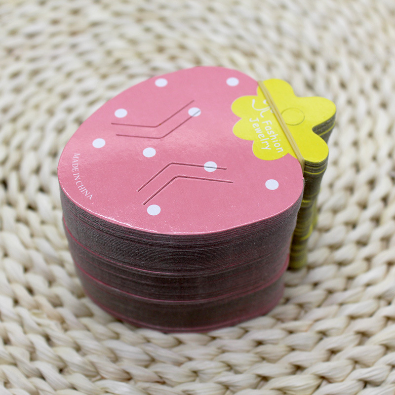 畅销草莓卡片儿童饰品卡片发夹饰品包装材料diy饰品配件发夹卡片