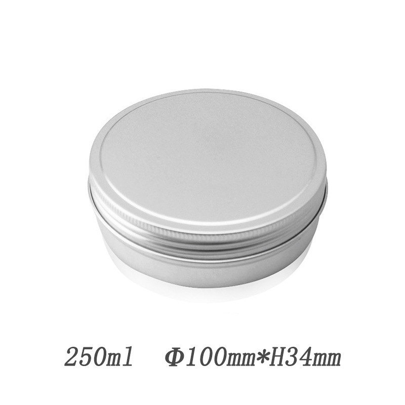 250ml铝盒 100*34mml螺纹铝盒 镀膜车蜡香膏花果茶茶饼月饼盒批发
