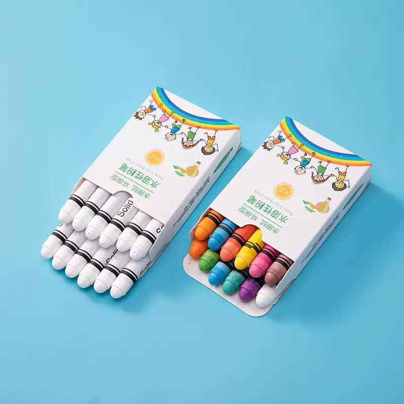 厂家直销 12支装固体水溶性粉笔 儿童涂鸦水溶性无尘粉笔