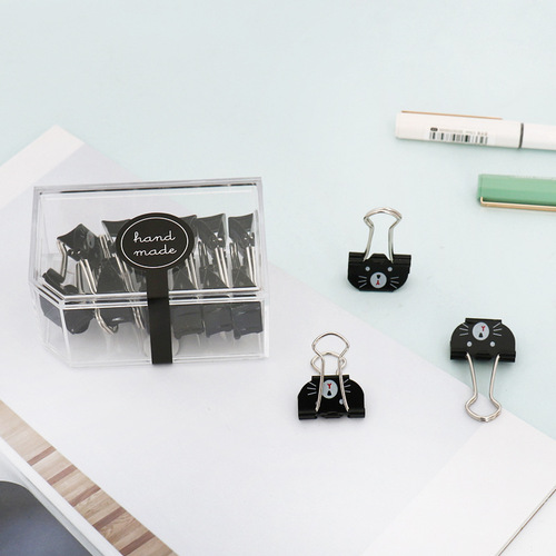 New long tail bill holder swallow tail phoenix tail clip mini metal black small bill holder office stationery factory wholesale