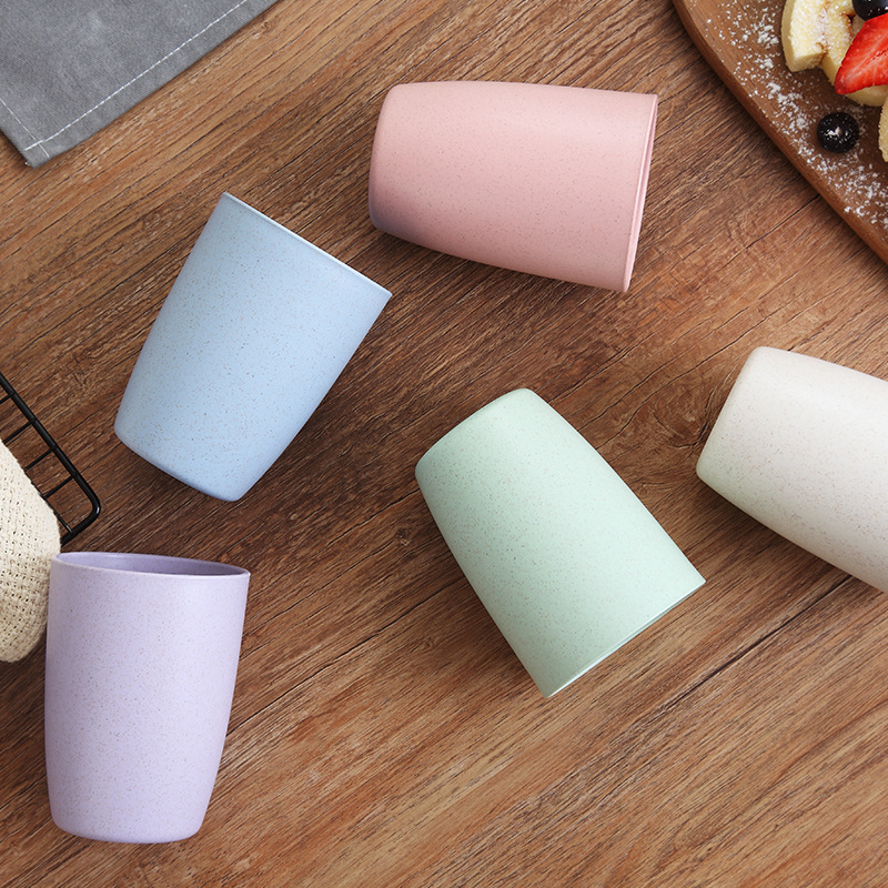 Nachhaltiger Trinkbecher Aus Weizenstroh Für Das Badezimmer_voghion.com