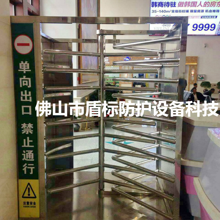 景区限流手推单向旋转门 车站出口单向门 不锈钢逆向无法通过转闸