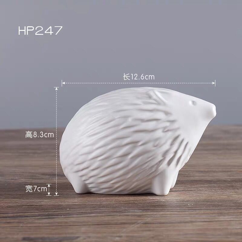 Nordic salón decoración del hogar de la moda moderna simple cerámica artesanía creativa erizo al por mayor