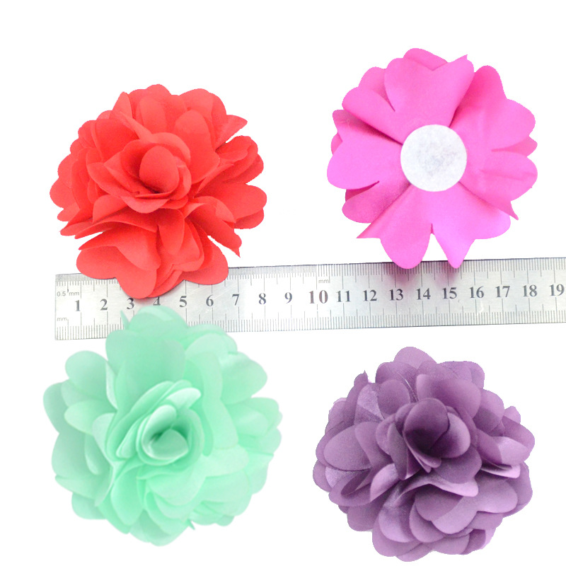 新しい手作りの色丁布芸の立体バラの花diy髪飾りの花の胸の花の靴の帽子の花の服の部品