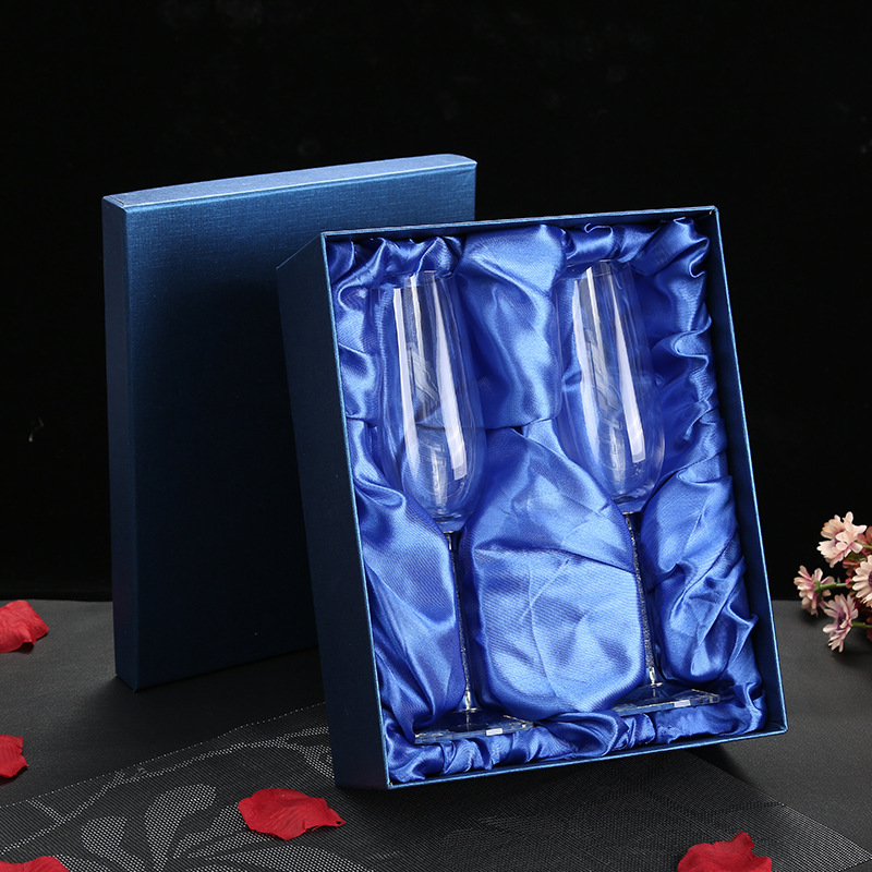 실버 컵 줄기 선물 상자 선물 가방 2개 세트