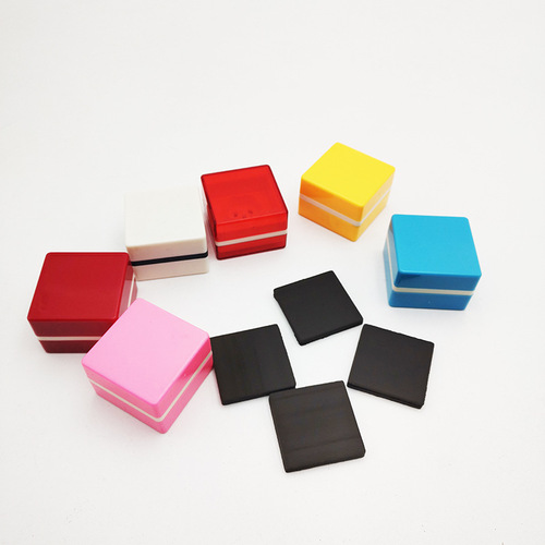 White Square Shell Macaron Color Cartoon Teaching Anime Peripheral Patterns Handnote Light-Sensitive Stamp Material Wholesale