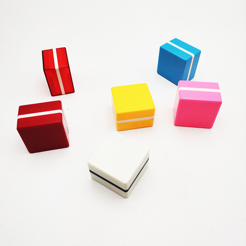 White Square Shell Macaron Color Cartoon Teaching Anime Peripheral Patterns Handnote Light-Sensitive Stamp Material Wholesale