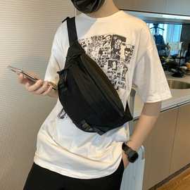 原宿工装小挎包男女ins街头学生胸包男士百搭腰包潮防水设计ins风