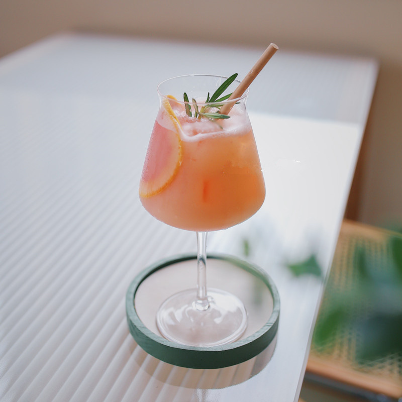 ins Internet Celebrity Restaurant High-value Glass Cup Soda Bubble Cup Cocktail Cup Drink Cup Tulip Cup