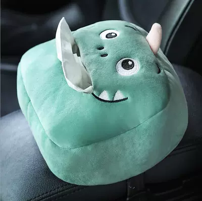 Car Tissue Box Car Paper Doll Creative Cute Doll Paper Hanging Bag Car Hanging Napkin Paper Box (Car tissue box/set) - dinosaurs