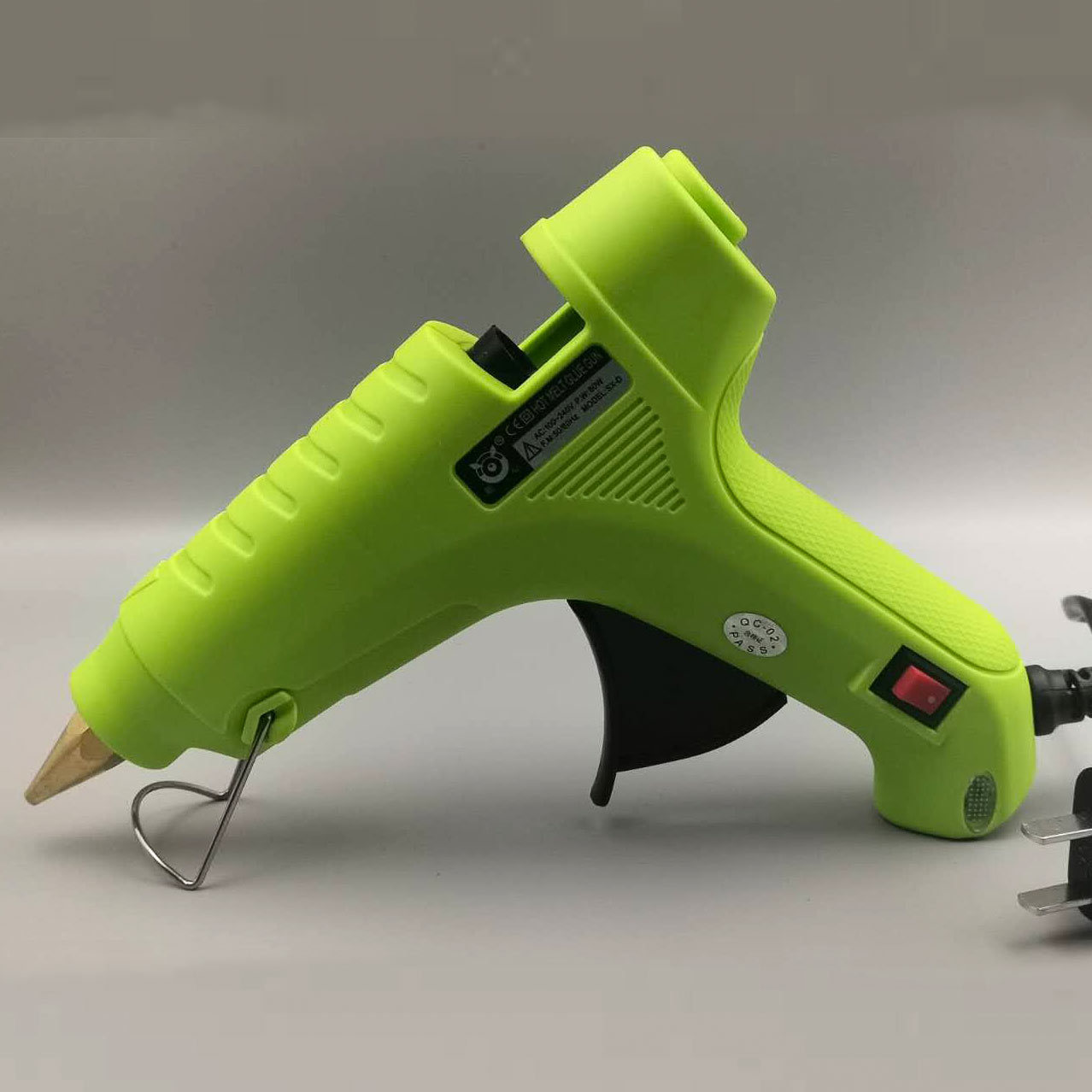 顺心绿色蓝色60W可断电热熔胶枪 开关恒温铜嘴小型多用途胶枪现货