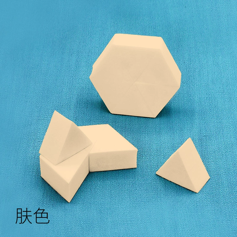 Sponge water based, triangular cotton pads, 12 pieces