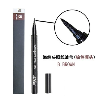 Eyeliner Pen xixi — Waterproof Sponge Tip, Smudge-Proof Black, Soft & Hard Nibs