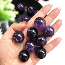 天然紫水晶球 巴西紫晶小球原石打磨水晶工藝品家居裝飾擺件批發