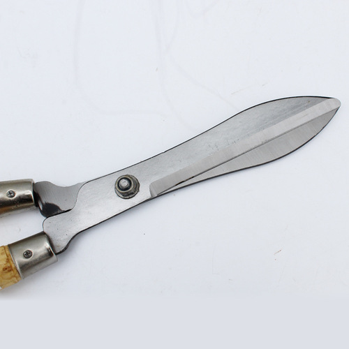 Garden agricultural tools thick branch hedge scissors large head wooden handle hedge pruning shears gardening lawn shears