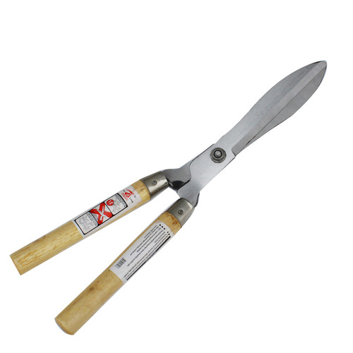 Garden agricultural tools thick branch hedge scissors large head wooden handle hedge pruning shears gardening lawn shears