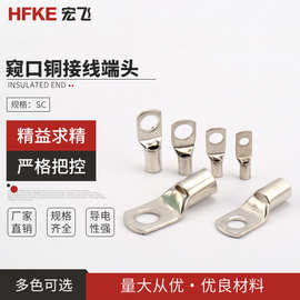 C级薄款紫铜跨境专卖SC铜鼻窥口接线端线鼻子冷压端子头线耳接头