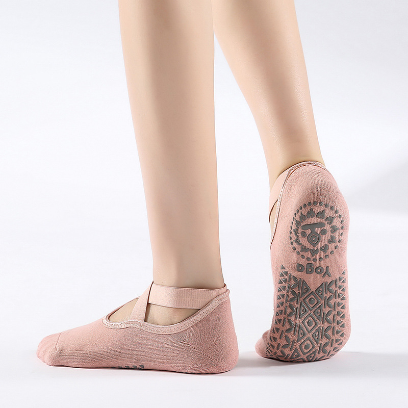 Nueva correa cruzada de YOGA SOCKS toalla inferior de dispensación Ballet deportes SOCKS algodón transfronterizo de YOGA SOCKS