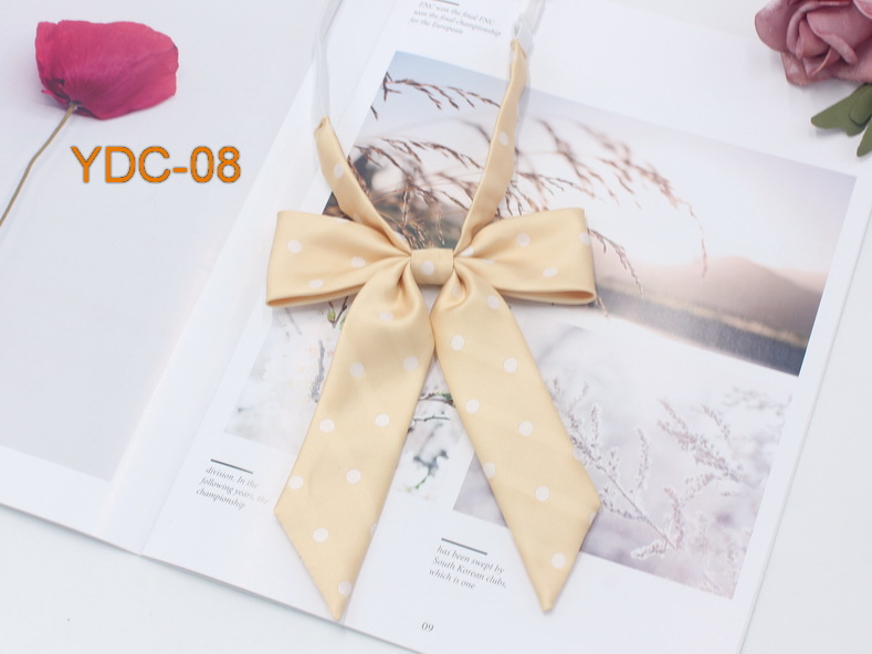 Punto de fabricante Pajarita de lunares pequeños Estilo universitario coreano Pajarita de mango largo para niñas Ropa de marinera Accesorios de uniforme JK