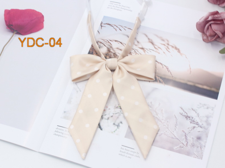 Punto de fabricante Pajarita de lunares pequeños Estilo universitario coreano Pajarita de mango largo para niñas Ropa de marinera Accesorios de uniforme JK