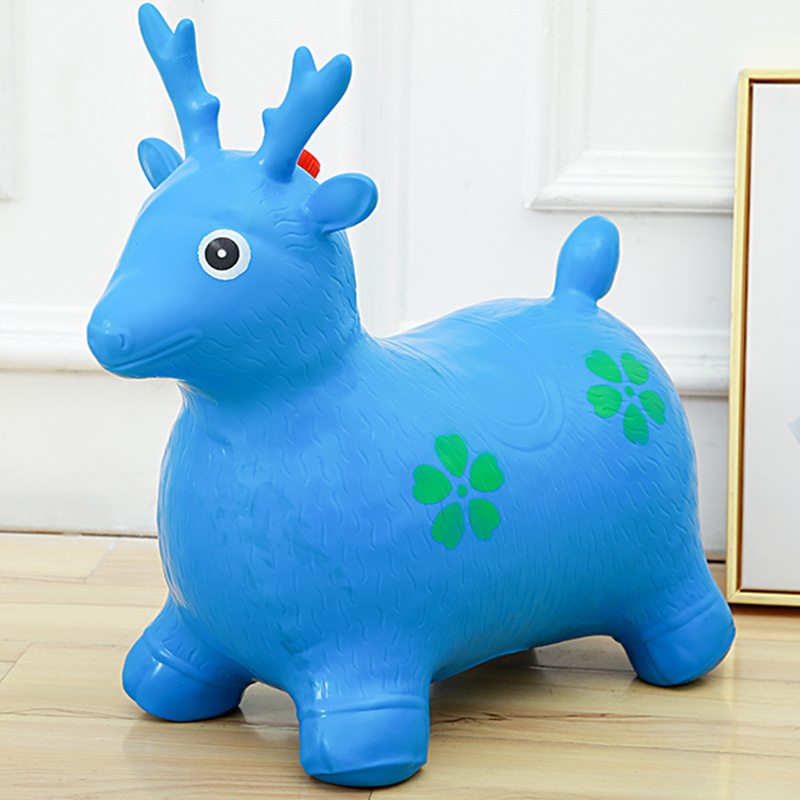 Caballo inflable grande y colorido para niños, caballo inflable reforzado y a prueba de explosiones, artículo de venta al por mayor.