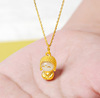 Cross -border explosion 18K real gold plating plated jade face small Meng Buddha pendant Bronze necklace manufacturer Direct selling female pendant