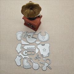 切割刀模嬰兒用具套裝蝕刻刀模 碳鋼壓花刀模家居DIY手工切割模具