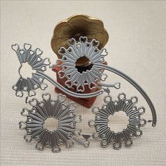 Engraving Dies Flower Set Cutting Dies, Carbon Steel Flower Pressing Dies Home DIY Handmade Cutting Mold