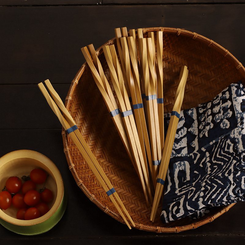 方头竹公筷家用套装日式筷子 日本料理寿司尖筷子 料理店用具批发