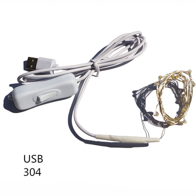 304 switch Copper wire 2 20 Light USB Interface LED Light string strip 304 Switches can be installed LED Lamp string