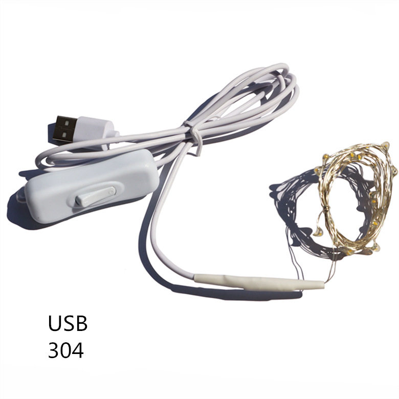 304 switch Copper wire 2 20 Light USB Interface LED Light string strip 304 Switches can be installed LED Lamp string