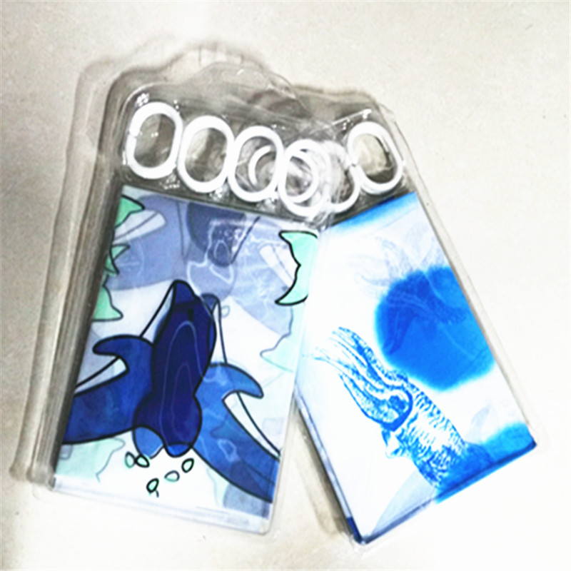 Muebles de nueva era baños de moda fácil de bloquear agua cortina de baño monocromática PEV impermeable a prueba de moho embalaje burbuja