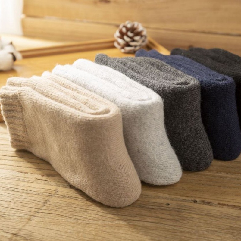 1 par de lote súper gruesos calcetines de lana de invierno cálido grueso calcetines de lana hombres forrado de lana gruesa Terry calcetines al por mayor