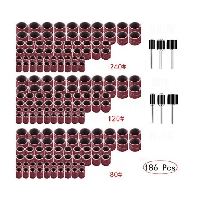 186PC комплект шлифовальной шлифовальной шлифовальной машины с комбинацией аксессуаров шлифовальный полированный завод резки оптом