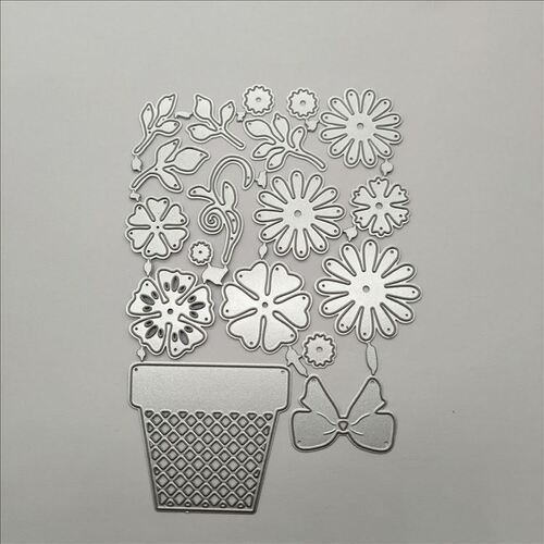 Cutting knife mold flower pot flower carbon steel embossed knife mold DIY handmade mold scrapbook etching knife mold