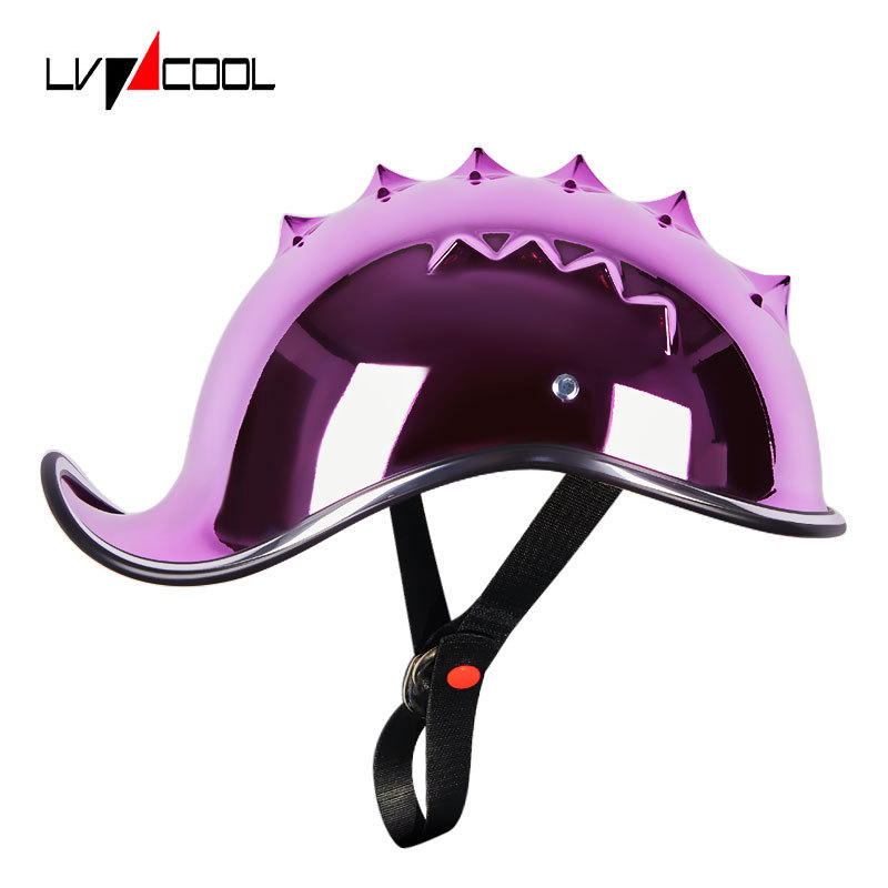 Casco de medio casco de coche eléctrico de los hombres de la fábrica de verano vintage Scoop casco al por mayor Harley casco deforme casco de la motocicleta