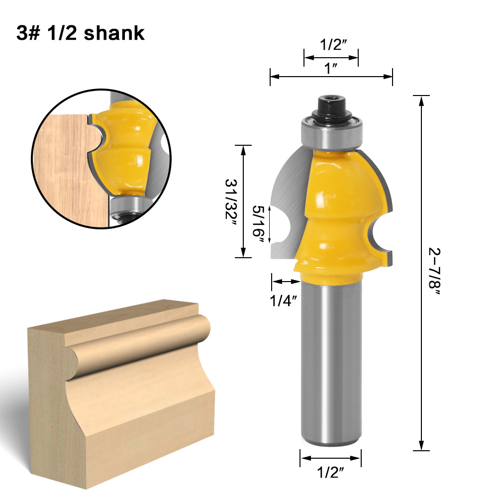 1/2 mango de 10 piezas línea de carpintería barandilla cuchillo de encaje cuchillo línea de la puerta del gabinete cuchillo línea superior máquina de grabado cuchillo