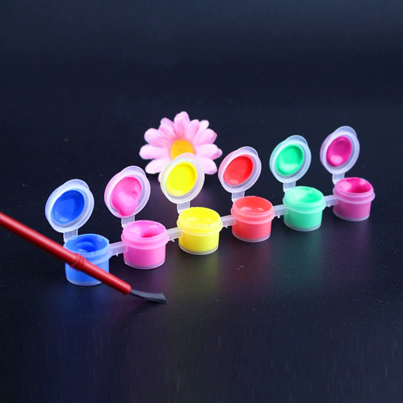 2ml6 цвет цельный акварельный пигментный костюм детский DIY ручная роспись пигмент гуашь пигмент полоса пластиковая кисть