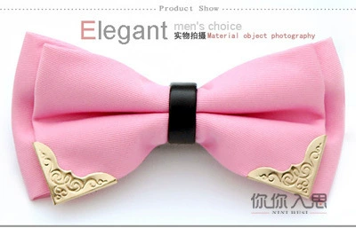 Metal tributarous tie men's Korean version of the formal dress party collar polyester silk leisure collar flower wholesale