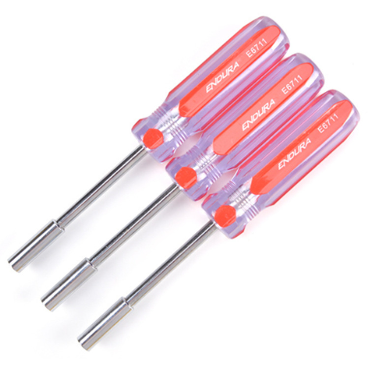 ENDURA/力易得彩条柄BITS接杆7x95mmE6711橡塑柄BITS接杆五金工具