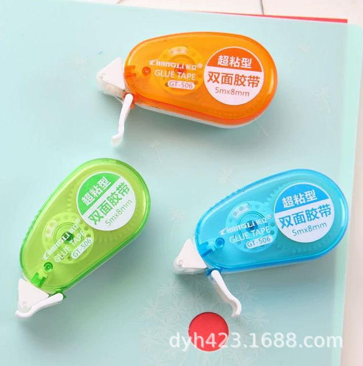 Double-sided Tape Dispenser, 5 m × 8 mm, strong adhesive portable roll