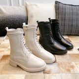 Martens, дышащие универсальные короткие сапоги в английском стиле на платформе, в британском стиле, сезон 2021, средней длины