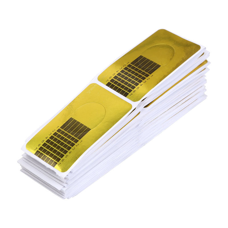 Suministros de uñas 100 piezas de papel cuadrado titular de papel de avión titular de papel de herradura titular de papel de mariposa 100 unids/set