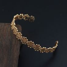 尚嘉铸铜菊花手环手镯 古风发冠凤冠材料配件可调整大小民族饰品