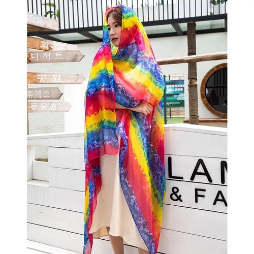 Stylish chiffon scarf for women, gauze scarf, beach scarf, women's autumn shawl scarf