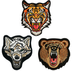 Tiger cloth patch embroidered peanut manufacturer, personalized computer logo embroidered patch cloth patch making and processing factory